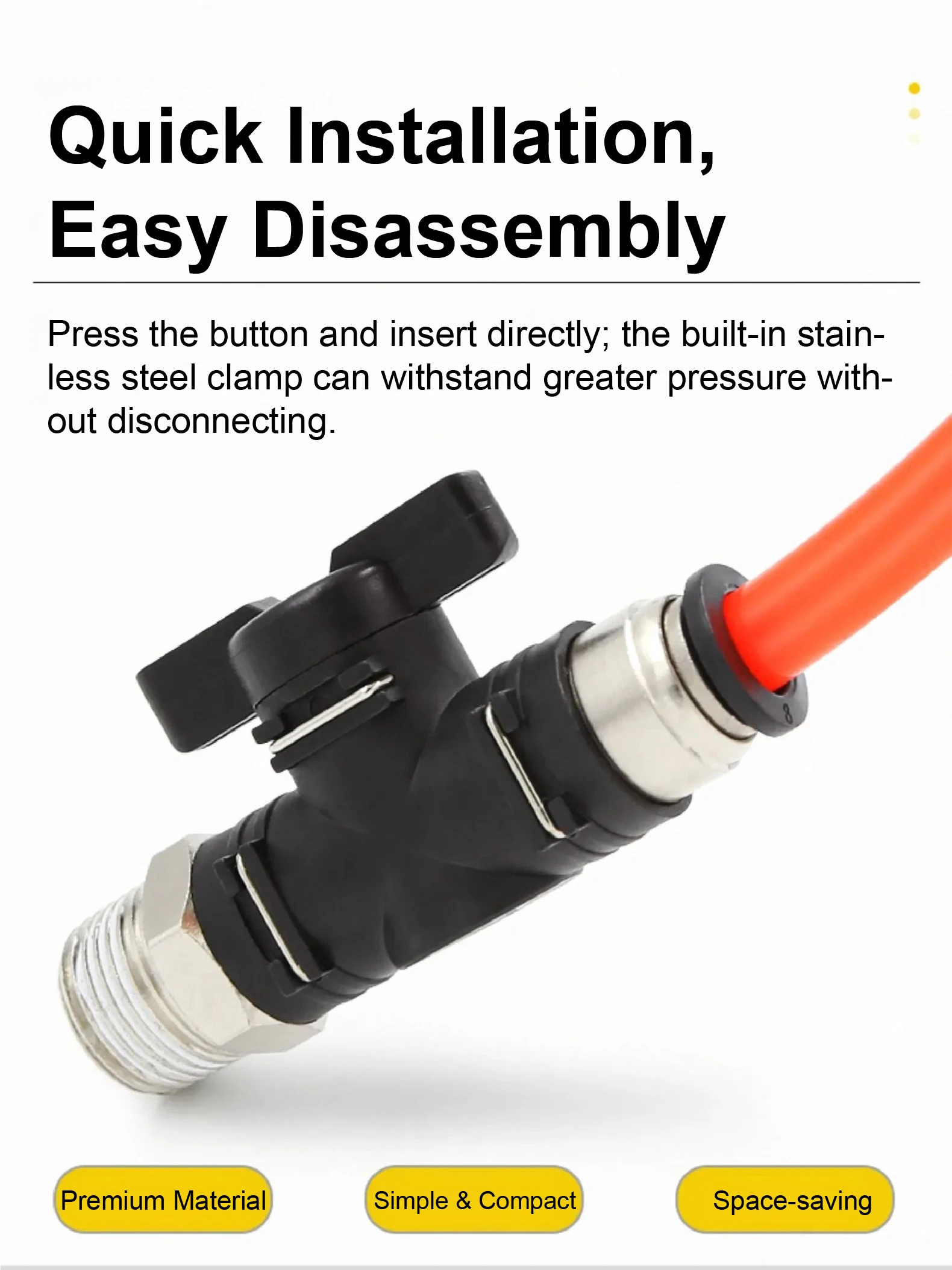 BL BC 4-12 Series Pneumatic Manual Valve Hand Control Air Shut Off Ball Valve In