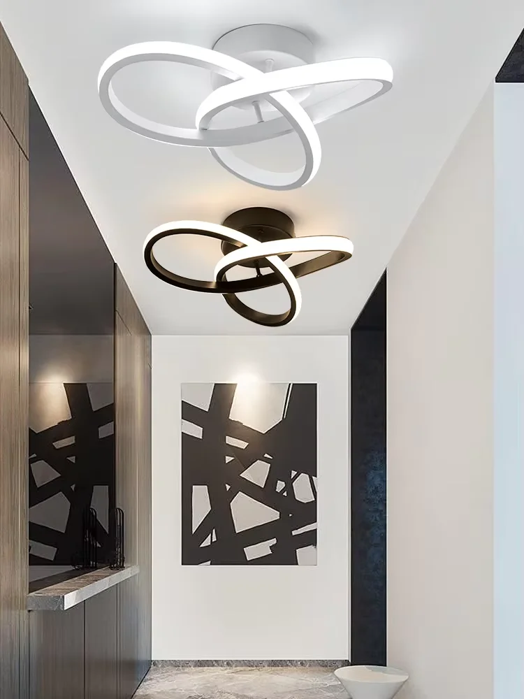 Modern Spiral Design LED Ceiling Light Fixture - 6500K White