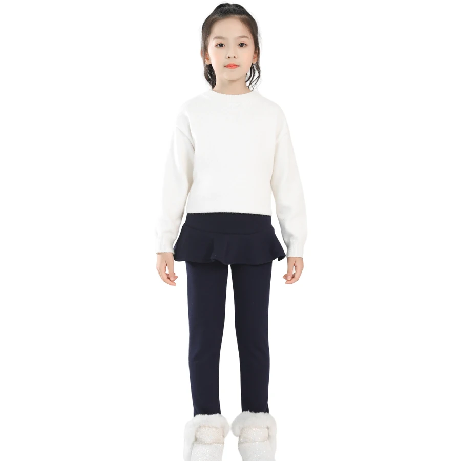 Toddler Girls Fleece Leggings With Skirt