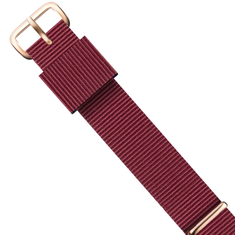 Premium Rose Gold & Silver Nylon Strap Watch