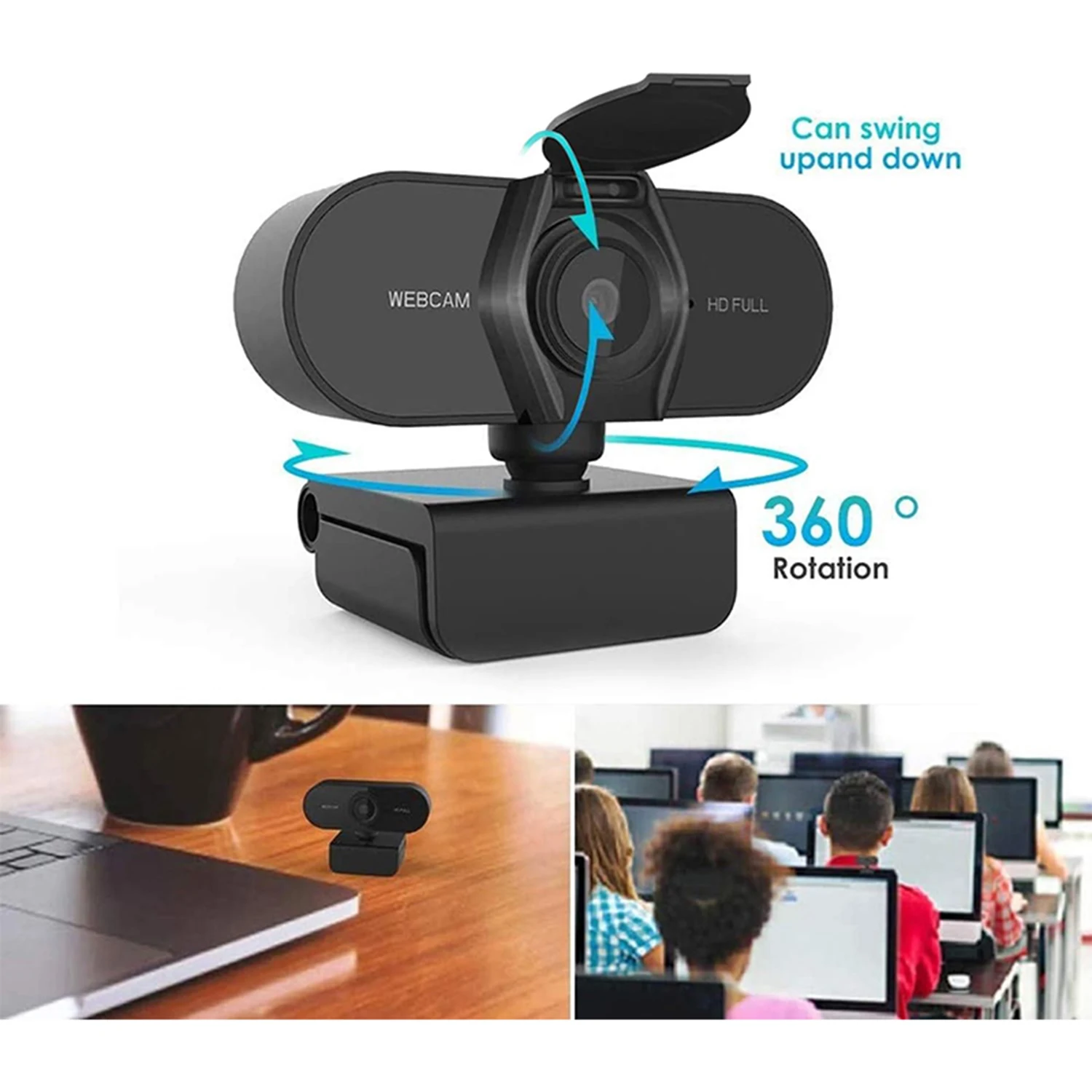 Webcam with Microphone HD 1080P Web Camera Autofocus USB Computer Camera for Streaming/ Video Call/Conference Smart Cam 9 Webcam with Microphone HD 1080P Web Camera Autofocus USB Computer Camera for Streaming/ Video Call/Conference Smart Cam 3