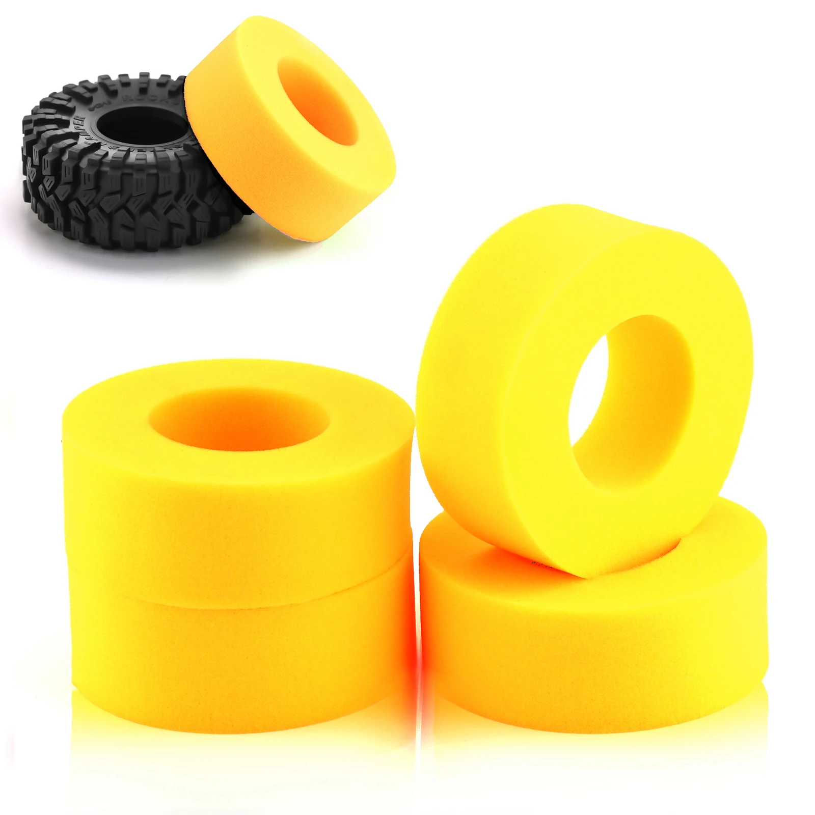 1,9 Reifeneinsätze, weiche äußere Schaumstoffeinsätze, 4 Stück für 1,9 Zoll Radreifen, RC Crawler Axial SCX10 90046 TRX4 – Detail 1