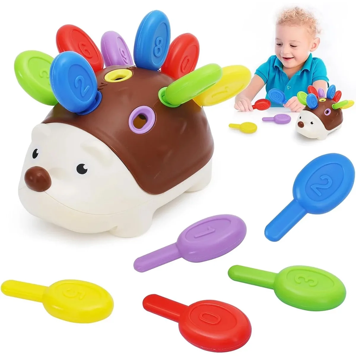 Sensory Hedgehog Cute Animals Toys Toddler Montessori Fine Motor Toys Baby Preschooler Educational Sensory Infant Travel Toys