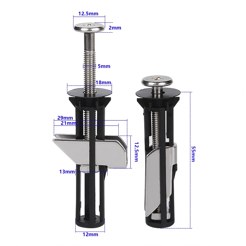 Toilet seat accessories toilet hinge replacement 2 PCS Universal Stainless Steel Water Tank Toilet Seat Hinges Bolts Screws Replacement Bathroom Fixture Toilet Lid Fixing Parts