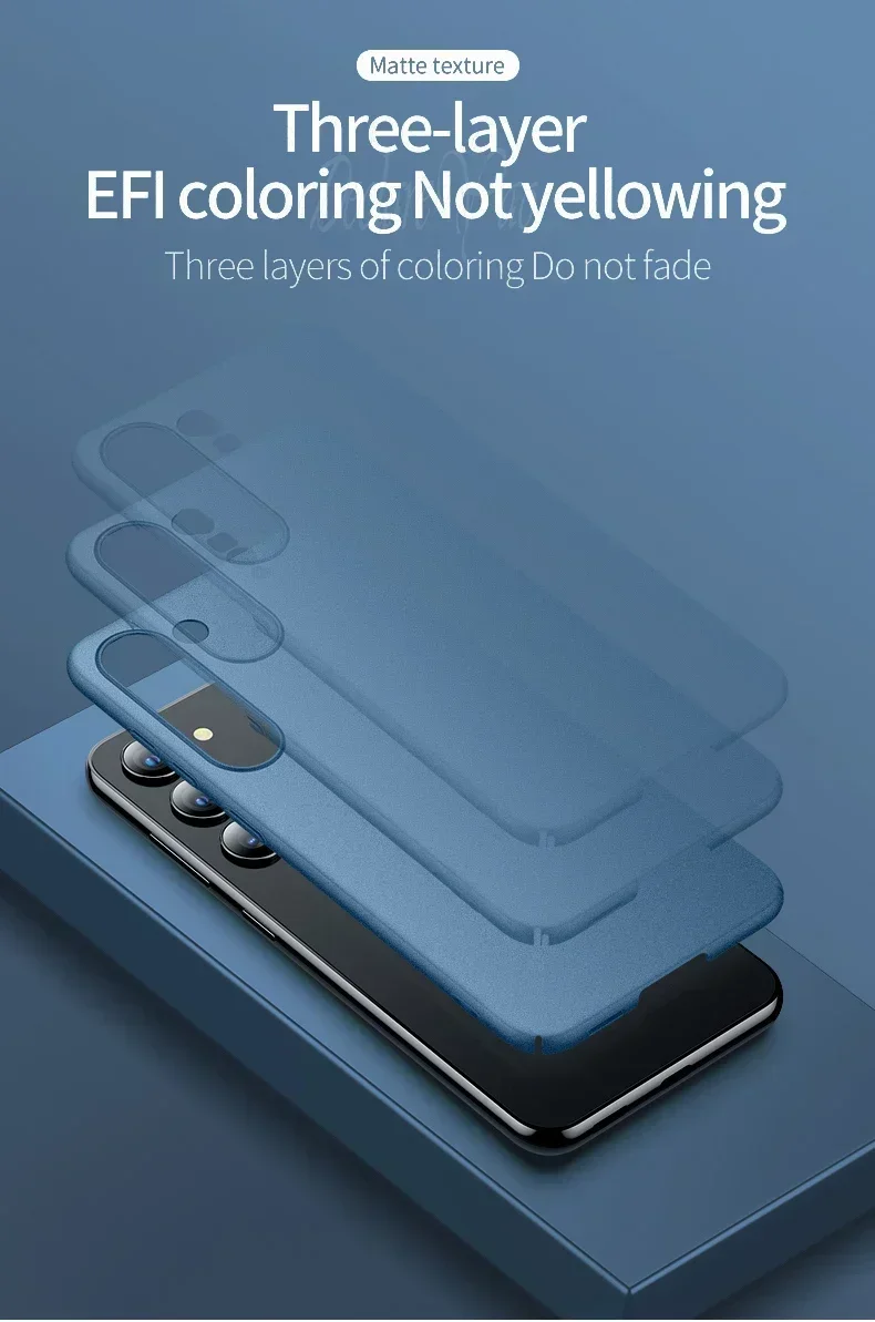 DECLAREYAO Original Licht Schlank Matte Harte Coque Für Samsung Galaxy A35 A55 A54 A34 A73 A53 A52 A52S Telefon Fall Abdeckung Stoßfest – Detail 12