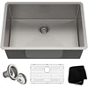 28-inch 16 Gauge Undermount Single Bowl Stainless Steel Kitchen Sink, KHU100-28 1