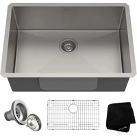28-inch 16 Gauge Undermount Single Bowl Stainless Steel Kitchen Sink, KHU100-28 1