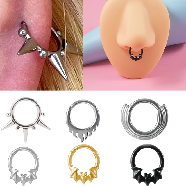 Men's Jewellery TTstyle Clear Epoxy Superman Logo Surgical Steel Fake Ear Plug E - Foto 8