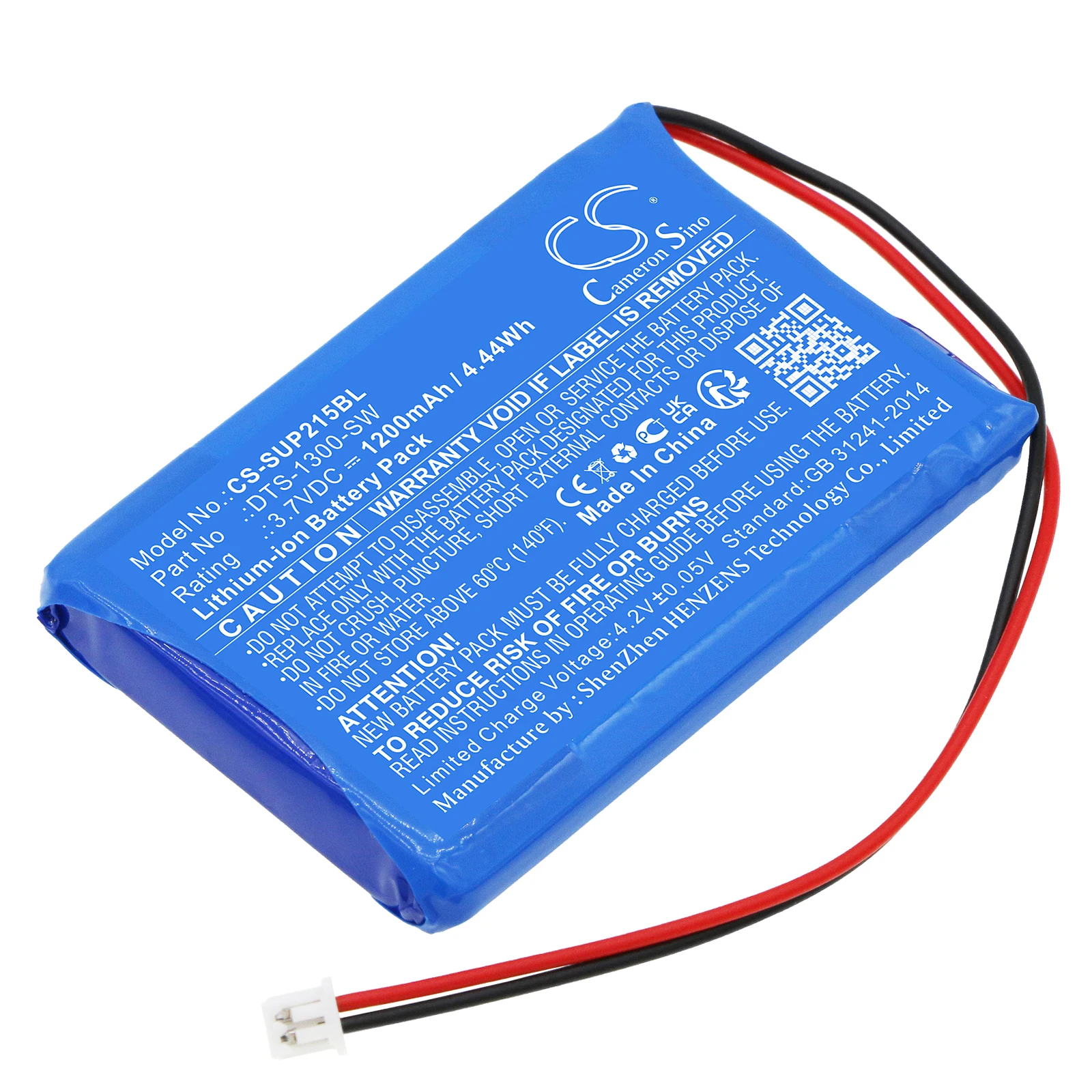 Batteria Per Stampante Portatile Per Sumup Dts-1300-Sw Air Air1E215 Capacità 1200Mah / 4.44Wh Colore Blu Erba Peso 48G