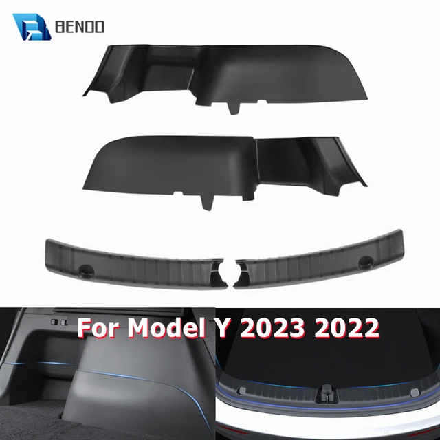 For Tesla Model Y 2022 2023 ABS Trunk Side Protectors Rear Bumper