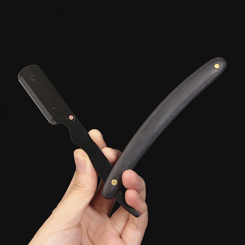 고품질 이발사 수동 면도기 엔지니어링 목재 손잡이 및 남성용 304 스테인레스 스틸 커터 헤드 면도기(블레이드 제외)