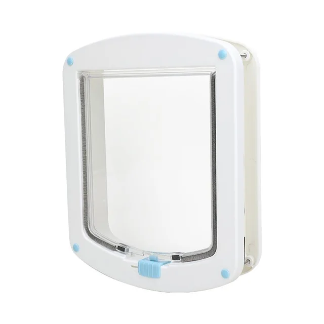 Automatic Opening Pet Cat flap Door Microchip Recognition Self-Closing QuietSeal 2-Way Entry for House Wall Glass Dog Doors 4