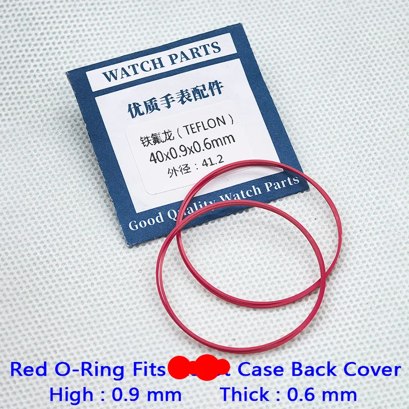 Waterproof Red Gasket O-Ring Set (Dia 25-40MM) for Watch Case Back Cover