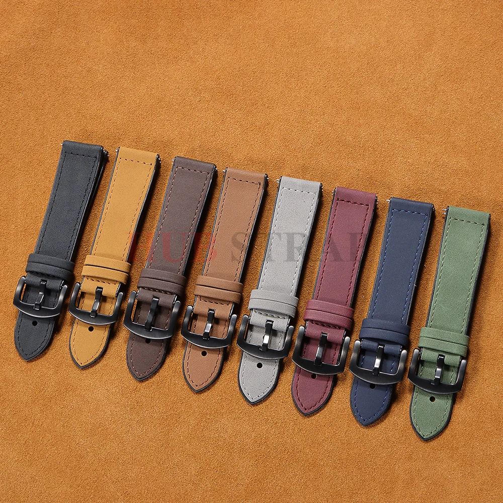 Leather and Silicone Hybrid Wristband - 20mm/22mm Strap