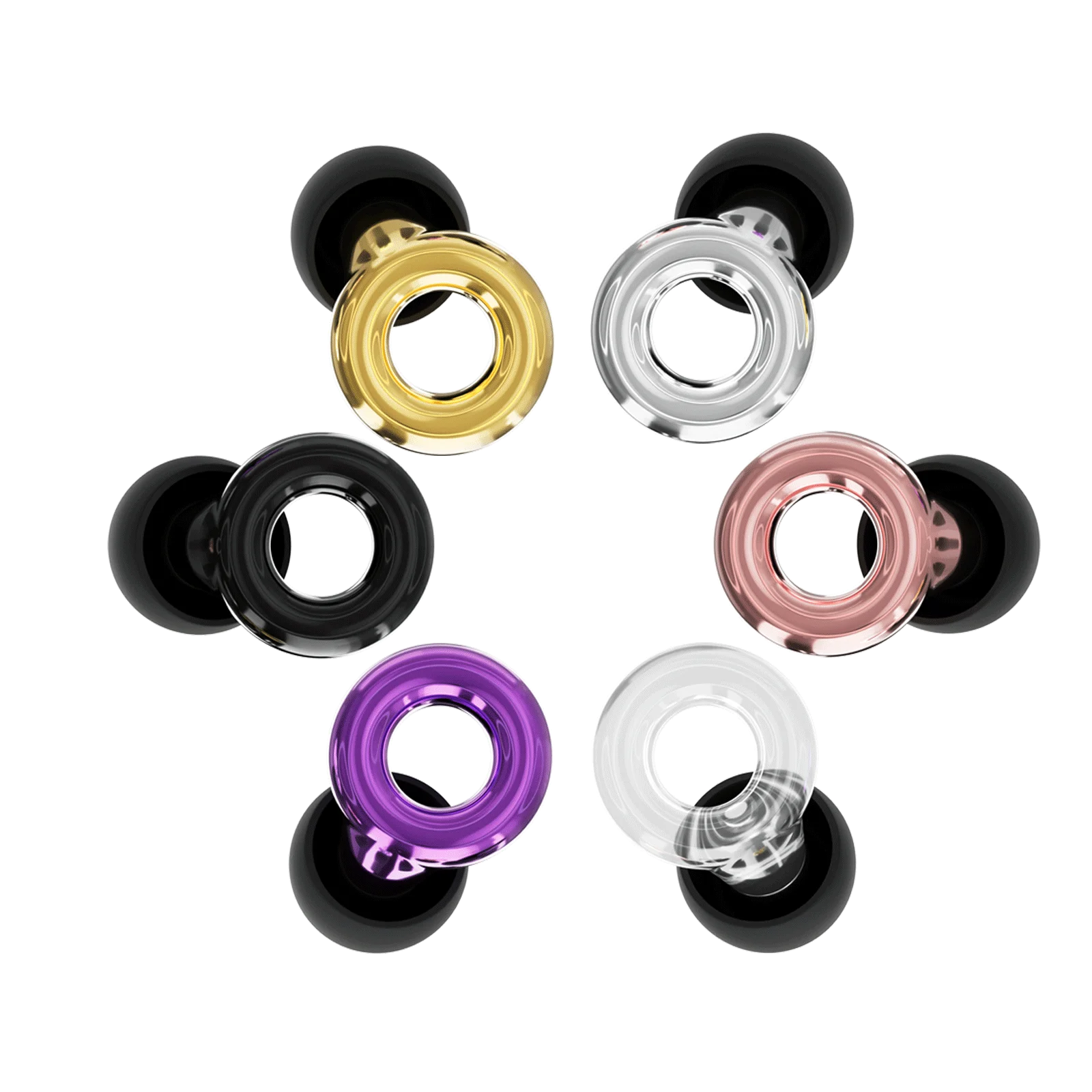 Lot de 6 Bouchons d'Oreilles Réutilisables Silicone - Protection Auditive