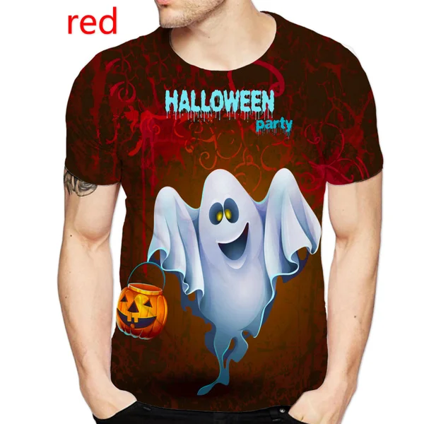 2022 Personality Halloween Horror Night Ghost 3d Printed Short Sleeve T-shirt