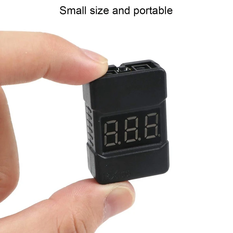 4Pcs Lipo Battery Checker Low Voltage Buzzer Alarm 100DB With LED Display For RC Lipo Life Limn Li-Ion Battery