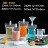 50pcs Clear PE Plastic Drink Bag Suction Pocket Beverage Party Juice Bag Environmental Protection Transparent Milk Liquid Bags 4