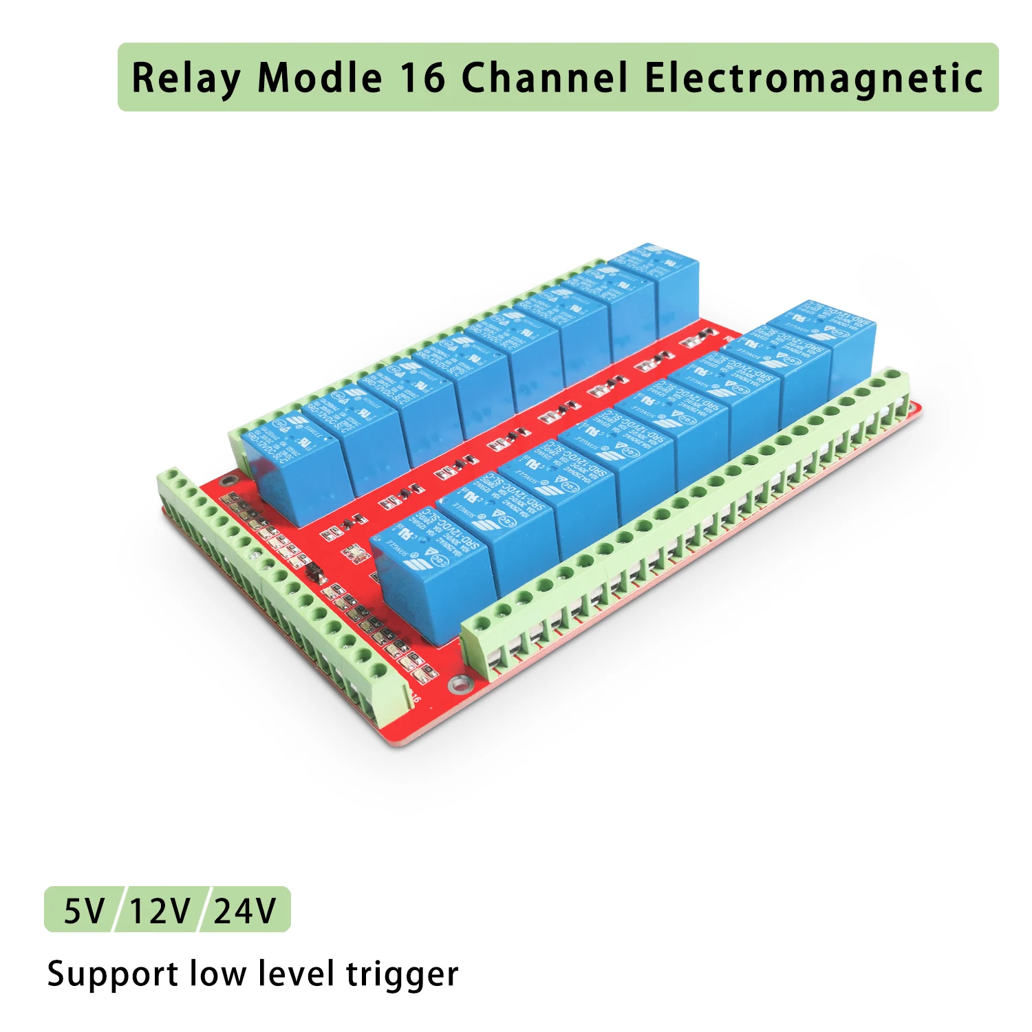16 Relay Module Low Level Trigger Relay 12v 16a 16