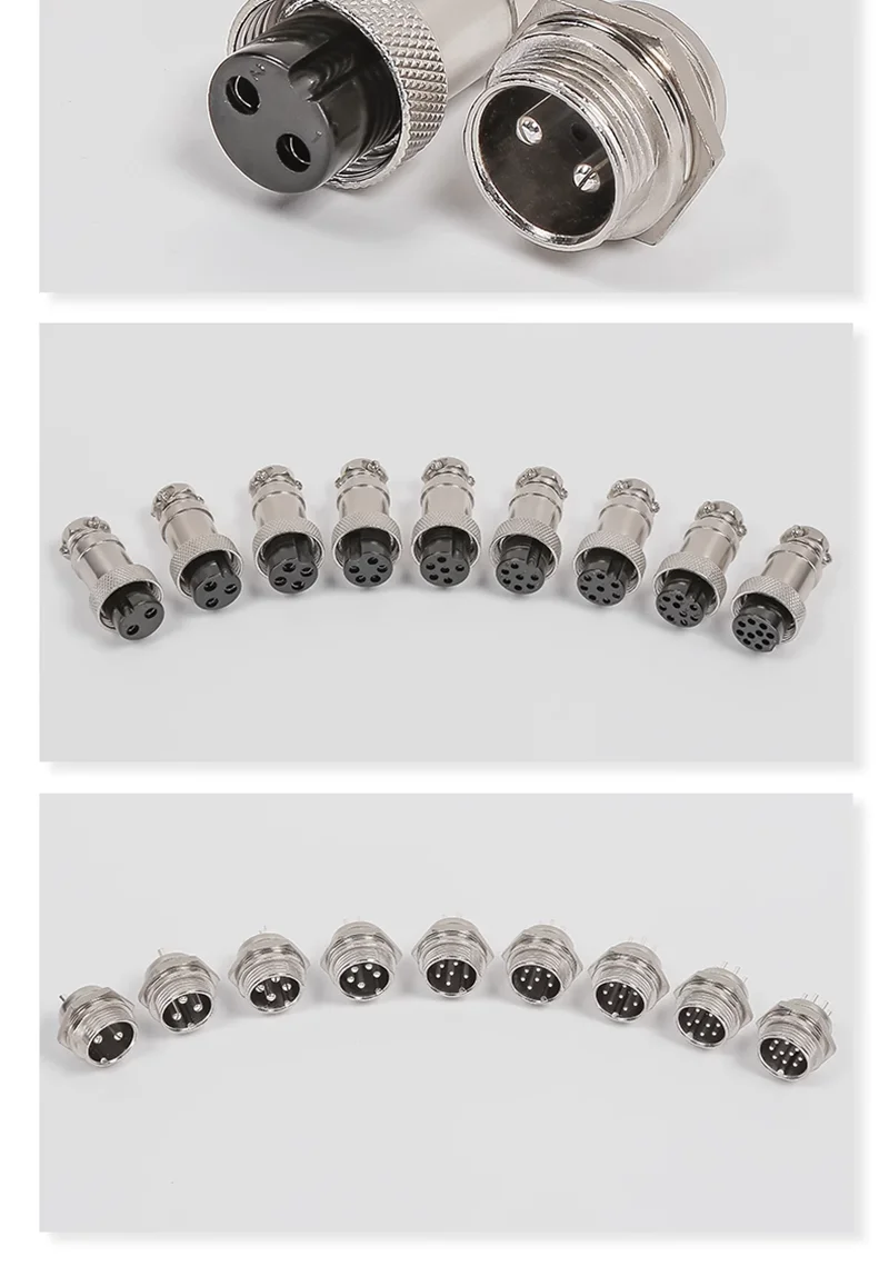 Stecker gx16 kleine Metall-Luftfahrt buchse 2/3/4/5/6/7pin Elektrokabel klemme fester Typ und Butt Mobile Typ Buchse & Stecker – Detail 6