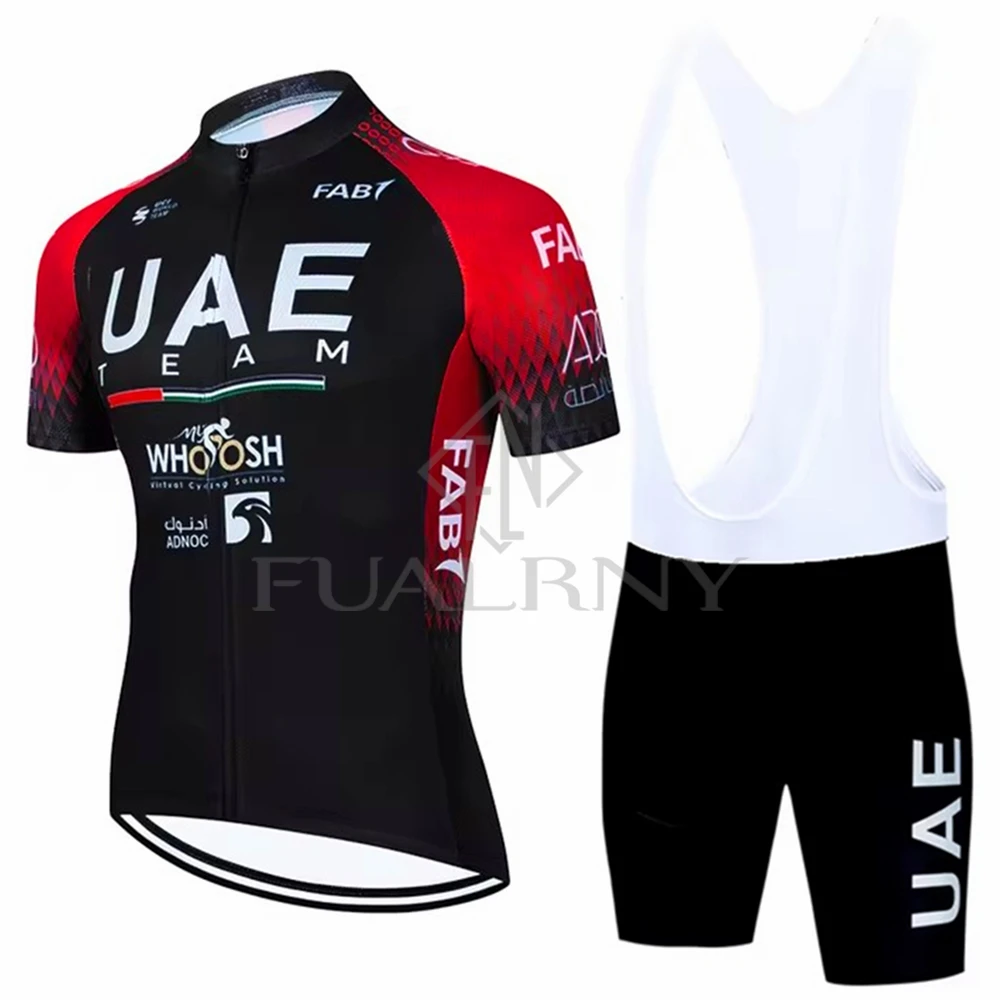 UAE Pro Bicycle Team Short Sleeve Ma&iacute;lllot Ciclismo Hombre Men's Summer Cycling Jersey Set Breathable Cycling Clothing Suit
