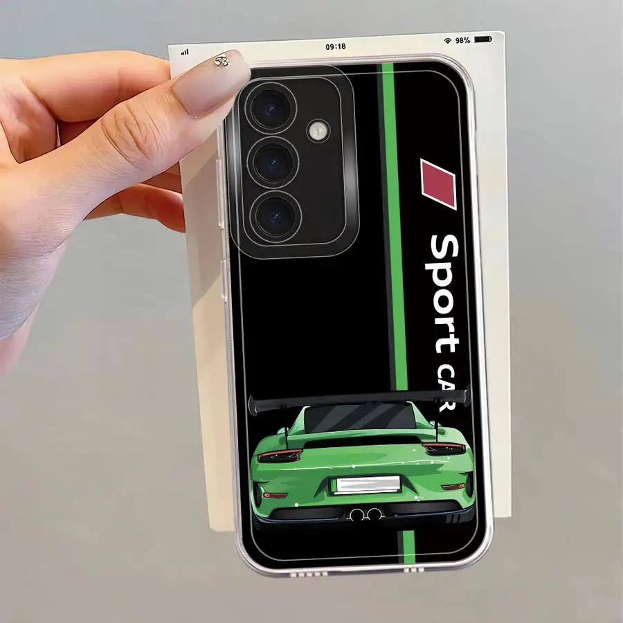 Soft Cover Phone Case with Sport Car Design