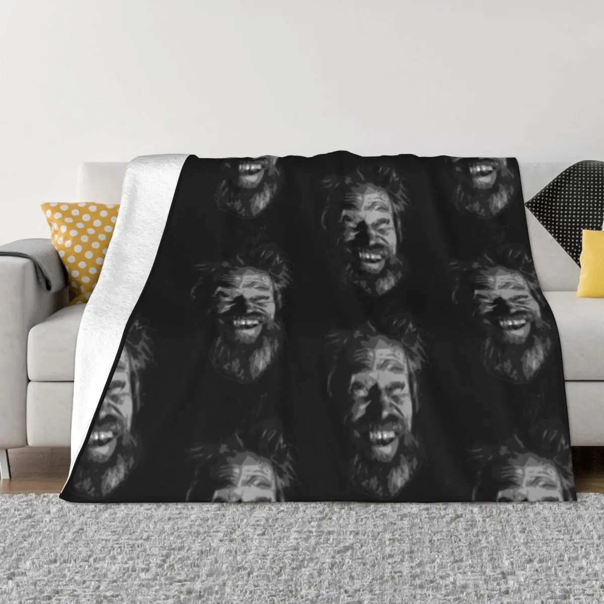 

The Lighthouse, Dafoe Laughing Throw Blanket Soft Plaid Extra Large Throw Blanket For Sofa Thin Fluffy Shaggy Blanket