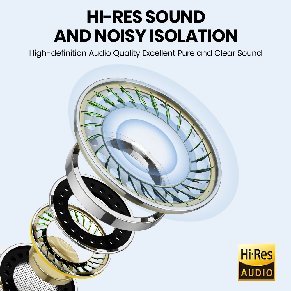 سماعات رأس HIfi لهاتف Apple iPhone 15 Pro Max نصف...