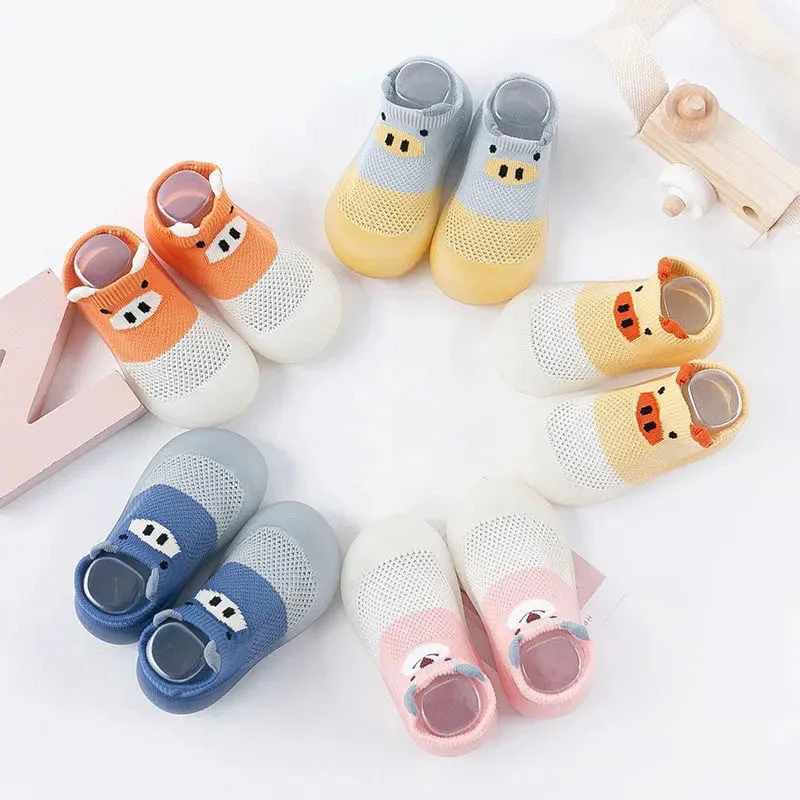 

Newborn Boys and Girls Socks Shoes Cute Cartoon Children's Boys' Shoes Soft Rubber Soles Toddler Girls' First Step Walking Shoes