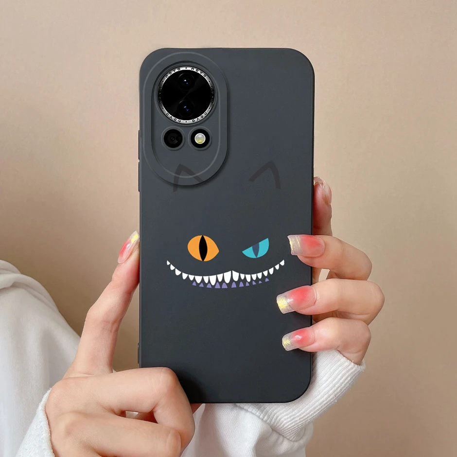 Cute Funny Expression Liquid Silicone Shockproof Phone Case Cover