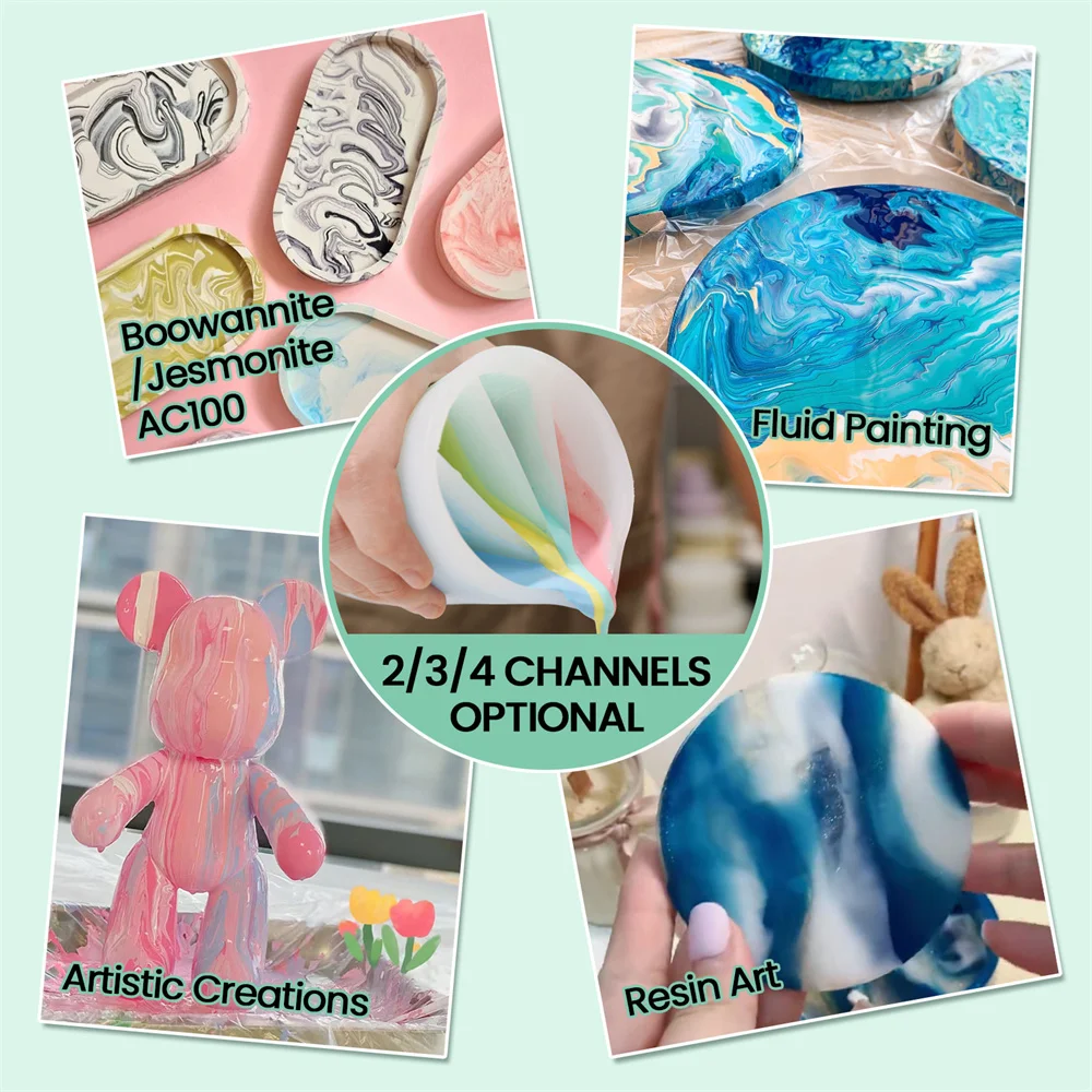 500ml Silicone Split Pouring Cups Non-Stick Mixing Cups Jesmonite/Resin/Fluid Painting