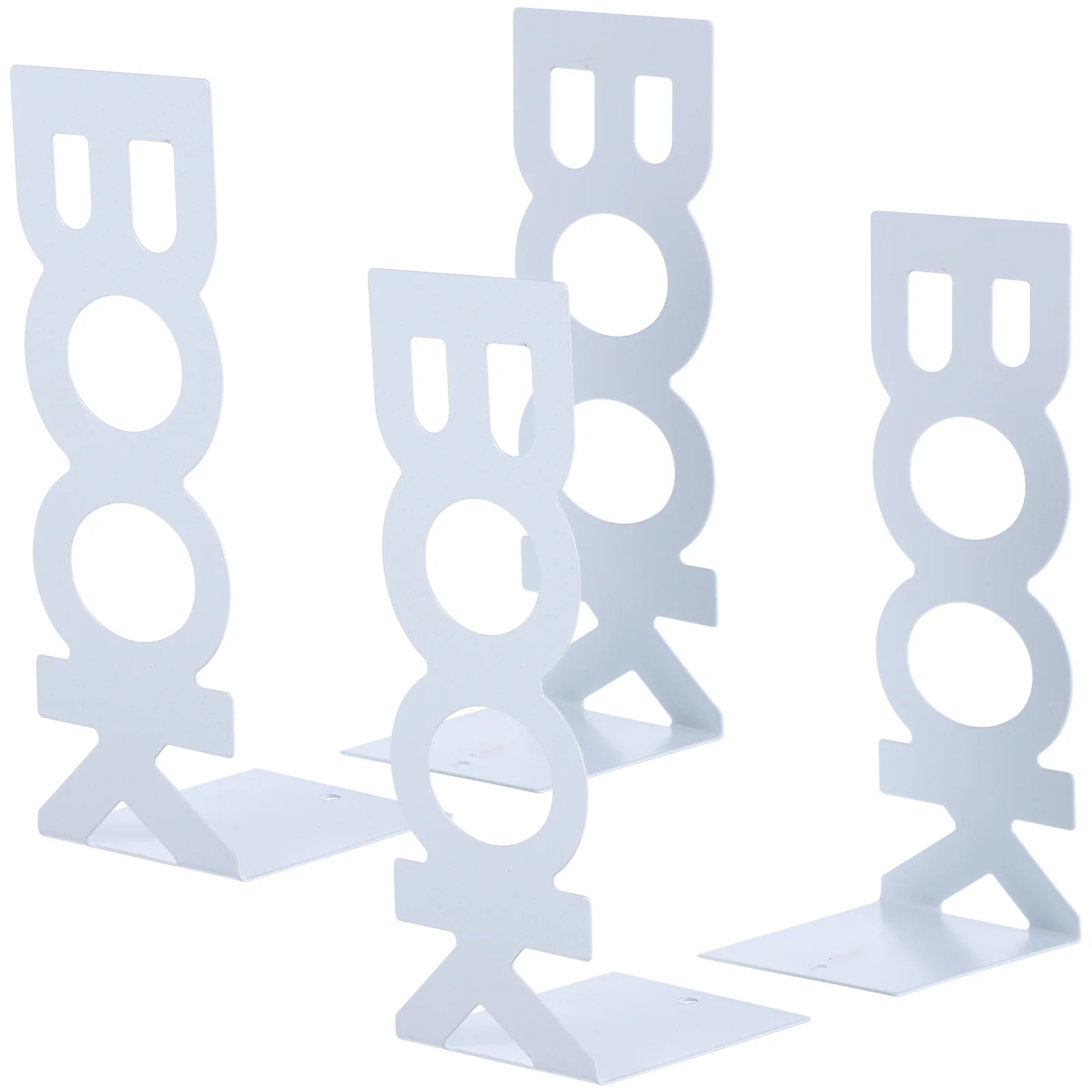 4pcs Book Ends Shelves Bookends Heavy Duty Metal Bookends Non Skid Book Ends Book Stopper