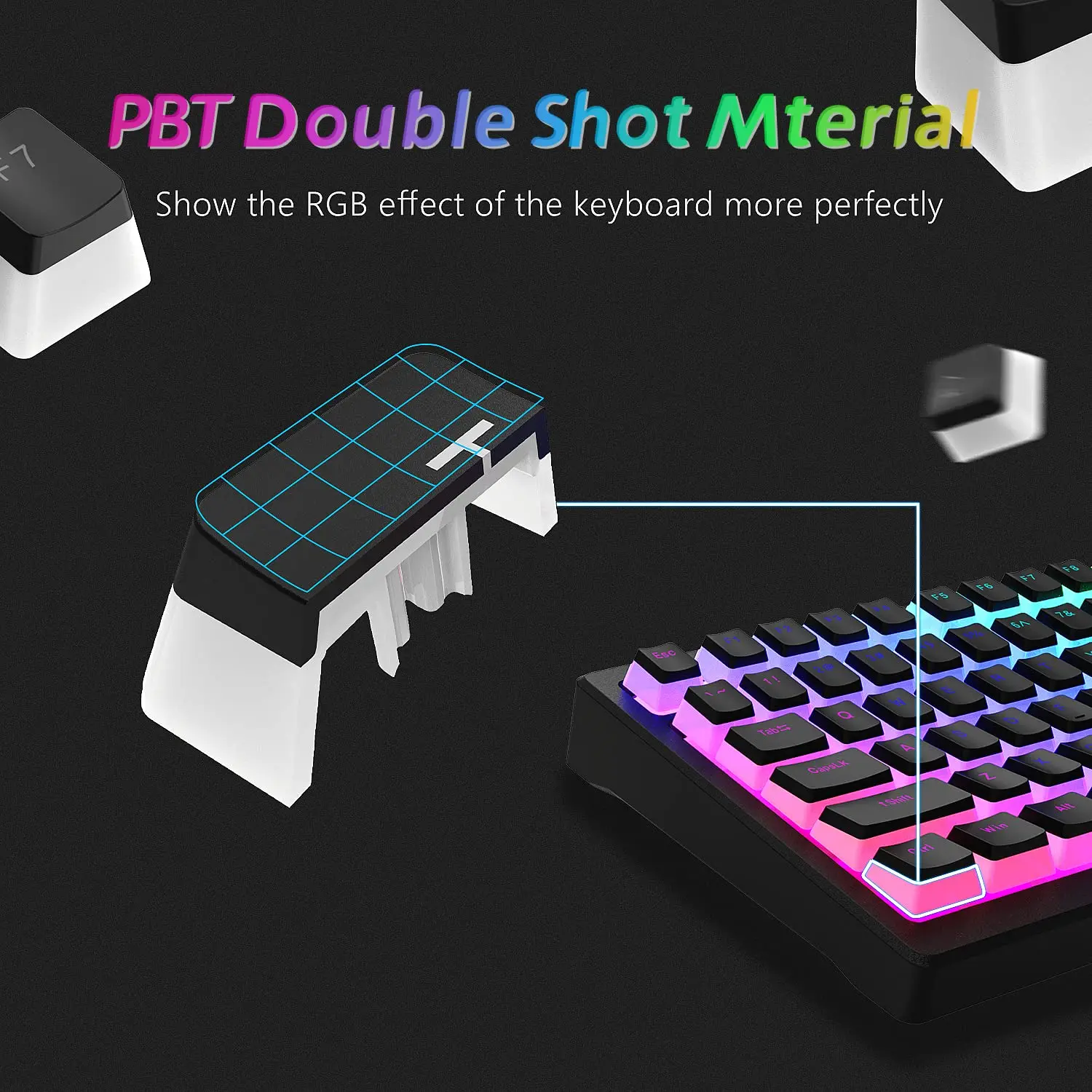 Pudim Pbt Double Shot Keycaps Oem Perfil Custom Keycap Conjunto Suit para 100 75 65 60 Teclado Mecânico Gaming 165 Chave - Imagem 3