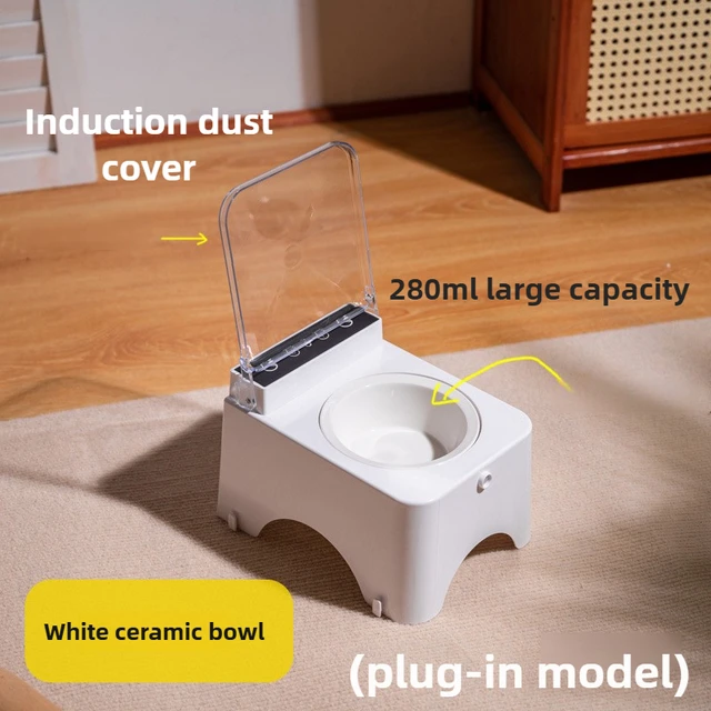 Portable Pet Cat Bowl Detachable Safe Feeder Automatic Sensing Open Lid Dog Bowl Cat Basin Plug-in Pet Food Utensil Products 6