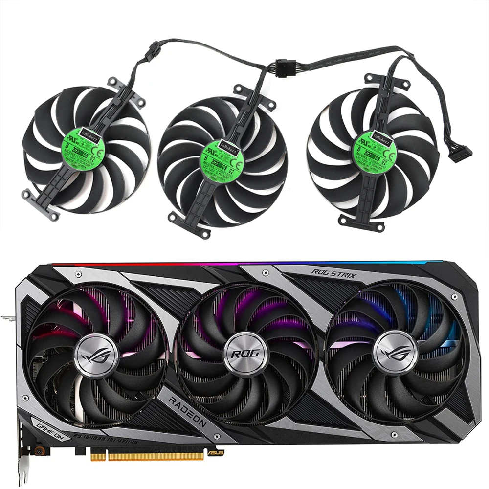 Video Card Fan Cooler For Asus Rog Strix Geforce Rtx 3080 3070 3090