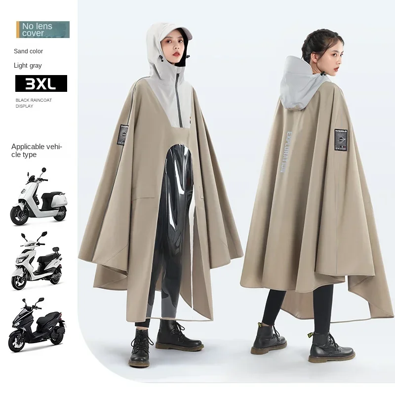 Motorcycle Raincoat Thickened and Lengthened Electric Vehicle Adult Long Full Body Battery Vehicle Special Poncho