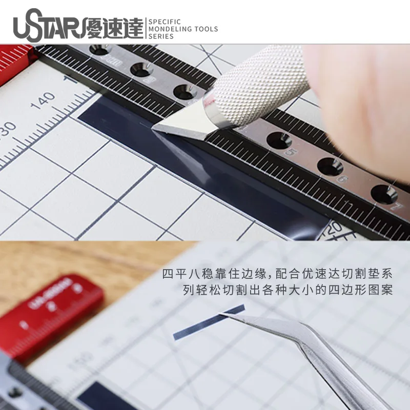 Mecha Model Cutting Scribed Line Light Alloy Hollows Out The T-Square Ruler Model Mapping Measurement Tools model tools
