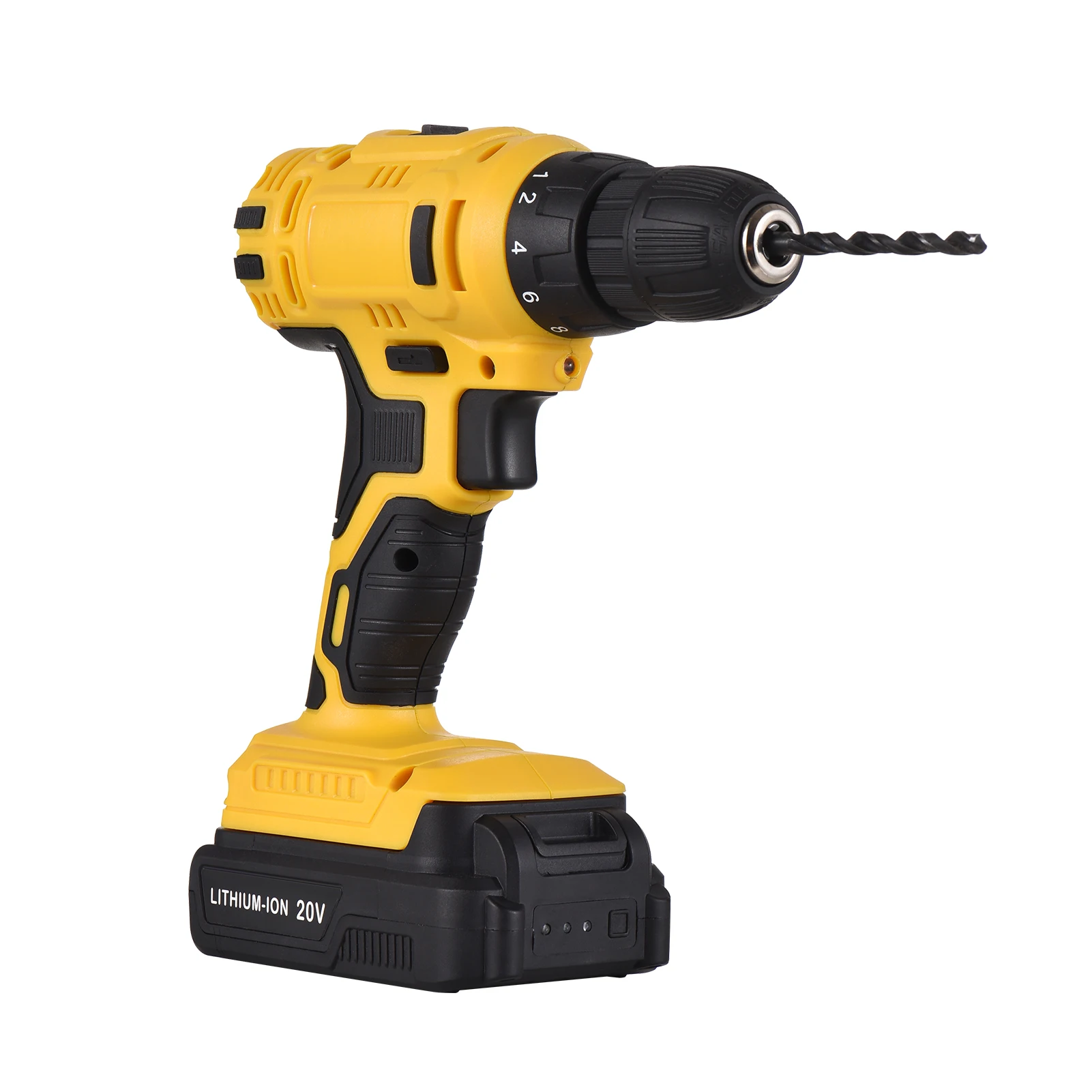 20V Portable Cordless Electric Drill 3/8 Inch Chuck Handheld Power