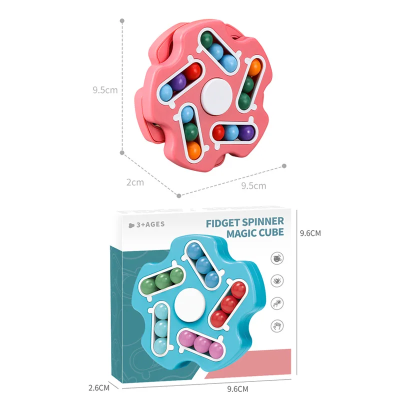 New Children Intelligence Rotating Magic Bean Fingertip Toy Kids Stress Relief Cube Toys for Aldult Relieve Decompression Game