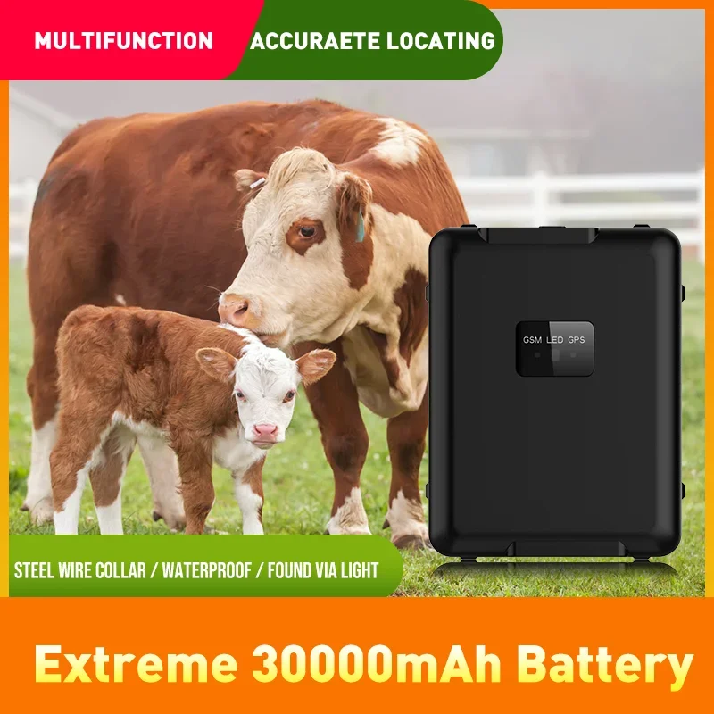RF-V55 4G GPS 트래커 4G LTE/3G WCDMA/2G GSM 네트워크 WIFI 30000mAh 배터리 SOS 알람 양 소 가축 말 추적기 방수