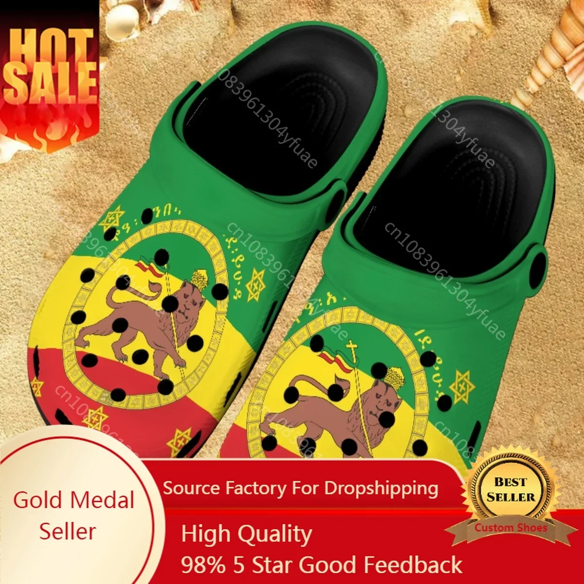 

Fashion Summer Sandals Ladies Ethiopia Brand Designer Casual Breathable Women's Slippers Non Slip Outdoor Beach Slides Woman