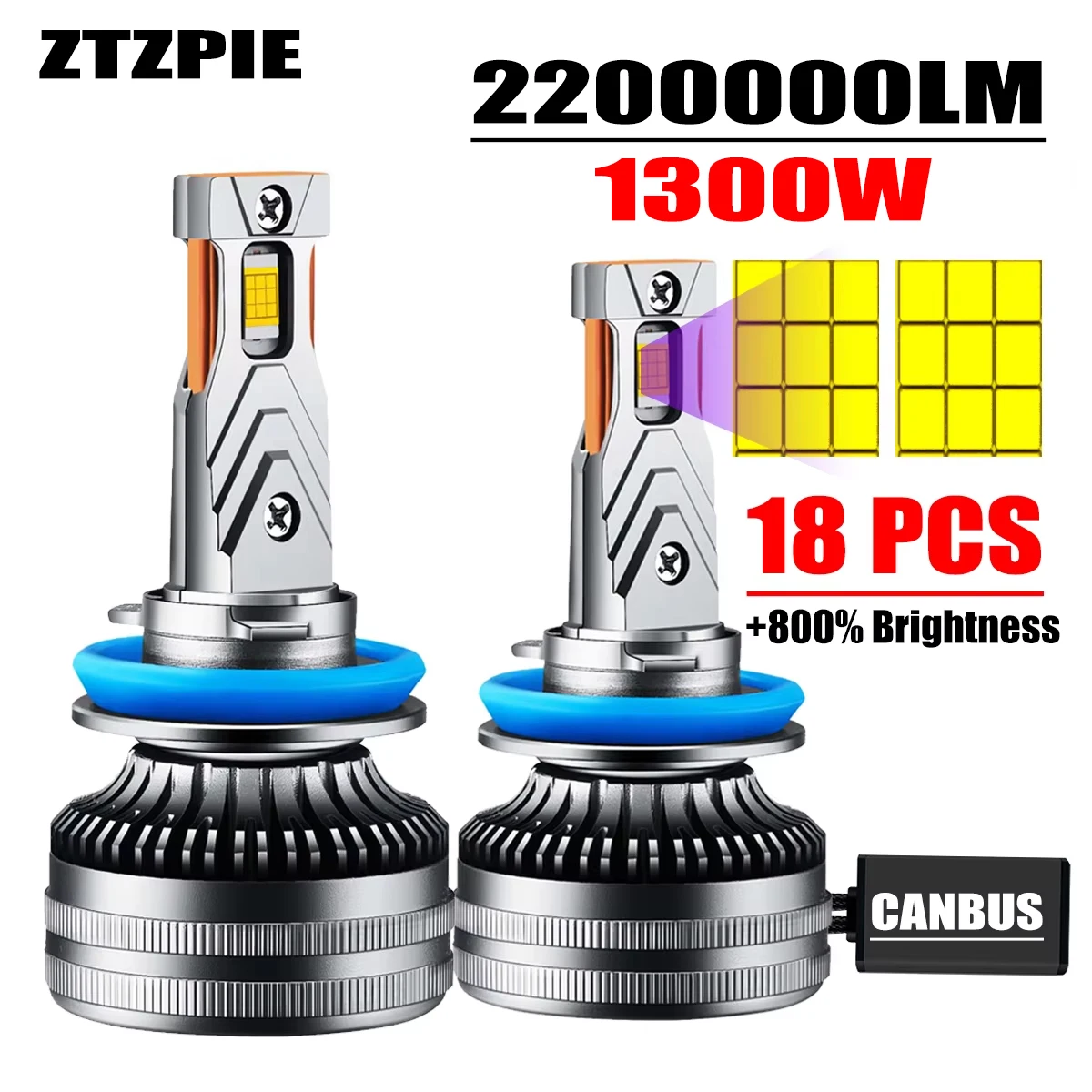 ZTZPIE HB3 HB4 9005 9006 H1 H7 H4 H11 Bulb Canbus Led Lamp CSP 7750 Power Car Headlight Light Fog Light 1300W 2200000LM 6000K led car lights,led lights,led bulbs,led headlights,led car headlights,car headlamps,hid headlight bulbs