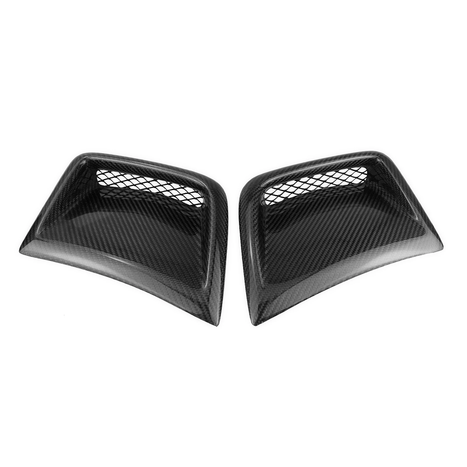 2PCS Carbon Fiber Front Side Air Vent Outlet Trim Fender Hood Flow Duct Cover For Subaru STI GRB Wagon 10th Hatchback 2008-2014