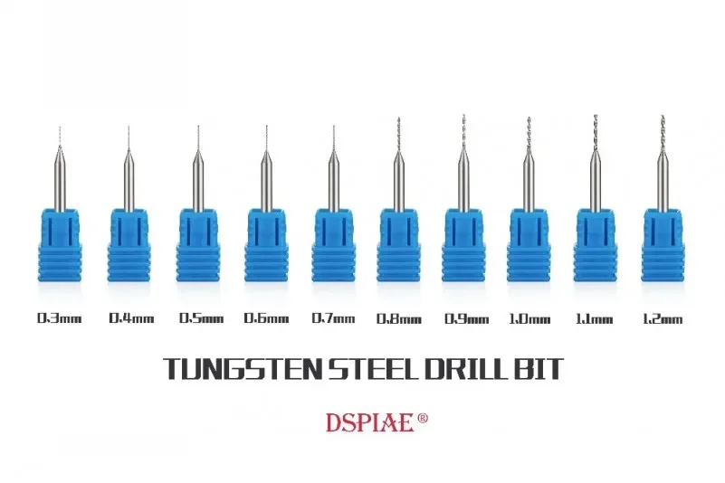 Model Tools DSPIAE Tool DB-01 0.3~3.0mm Tungsten Steel Drill Bit Drilling Grinding For Model Hobby DIY Accessories