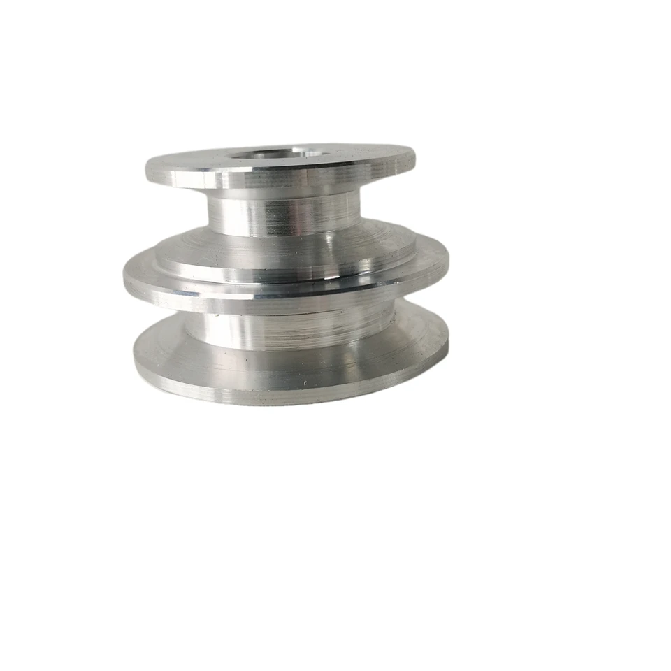 Poulie Double Gorge 80mm En Alliage Aluminium - Pour Perceuse, Fraiseuse DIY, Arbre Moteur 6mm