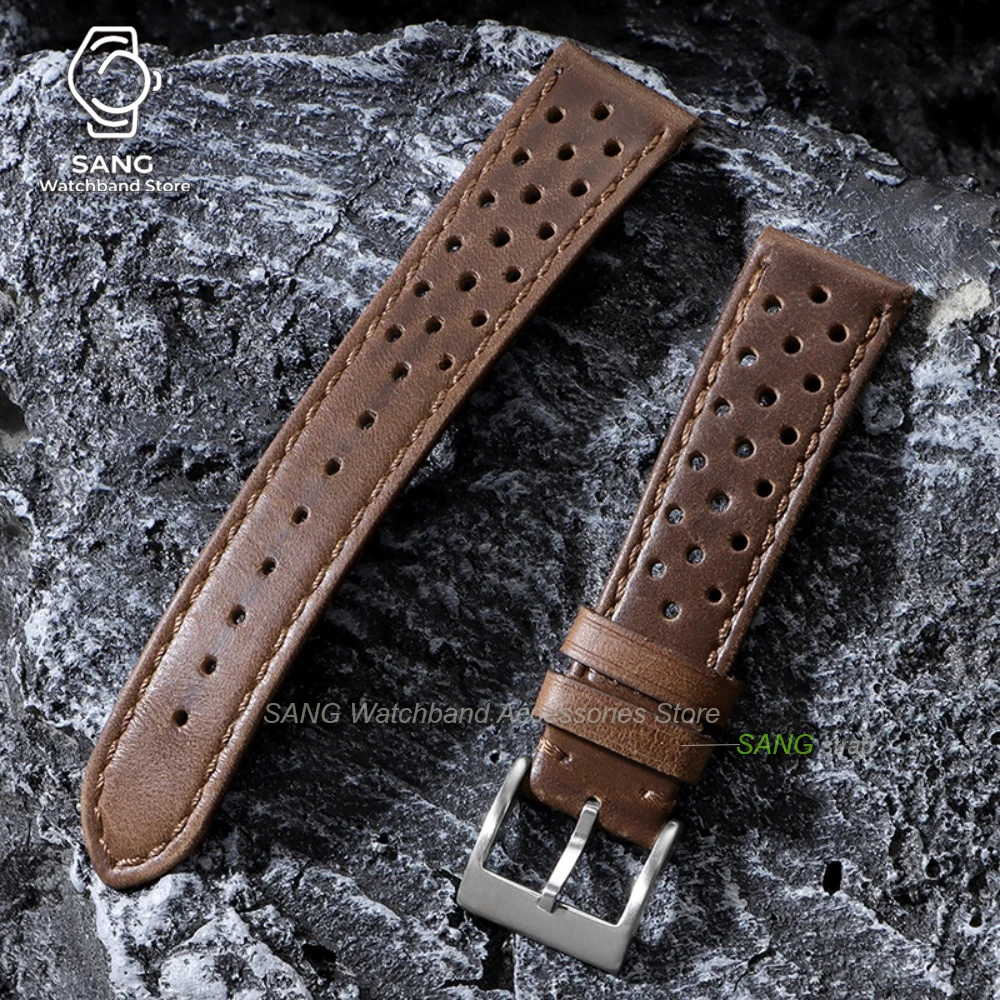 Vintage Calfskin Leather Watch Strap - Breathable Sport Bracelet Accessories