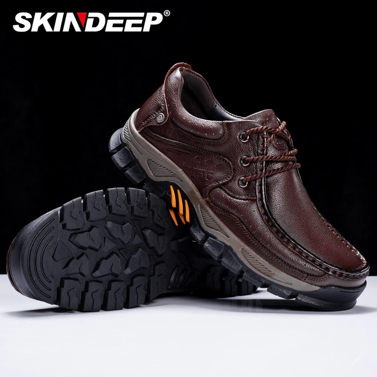 SKINDEEP Plus Size Men's Oxfords Shoes Genuine Leather Dress Boots For Spring Summer Office Business Sapatos Hombre