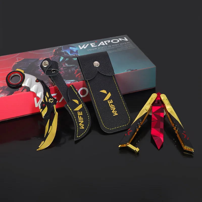 

Valorant Champions 2021 Melee Weapon Set Gift Box 31cm Game Periphery Metal Weapon Model Uncut Blade Sword Gifts Toys for Boys