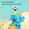 Drumming Elephant Toy, Music Light Drumming Toy Car Small Car Parent Cute Child Toy Elephant Interactive Toys Games U8y6 5