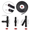 5pcs/Set 2m Car Windshield Washer Hose Automotive Car Wiper Blade Pipe Windshield Jet Spray Washer Nozzles Water Hose Fluid Tube 6